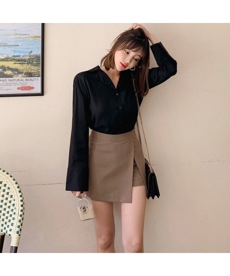 Shorts Women Asymmetrical Casual Solid Fashion High Waist Ulzzang Chic Stylish Skinny Sexy Side-slit Tender Ladies Elegant Ne...