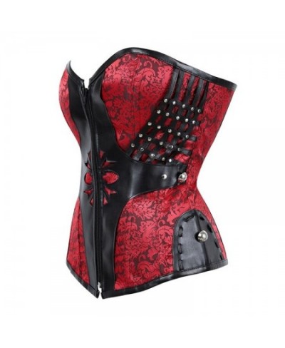 Red And Black Vintage Women Gothic Court Corset Shapewear $64.55 - Underwear