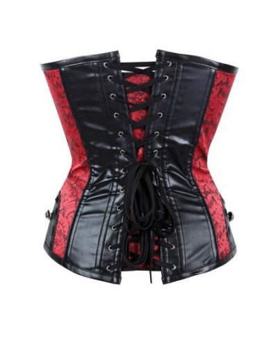 Red And Black Vintage Women Gothic Court Corset Shapewear $64.55 - Underwear