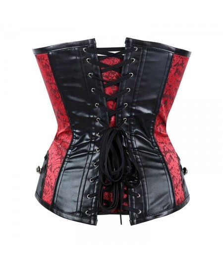 Red And Black Vintage Women Gothic Court Corset Shapewear $64.55 - Underwear