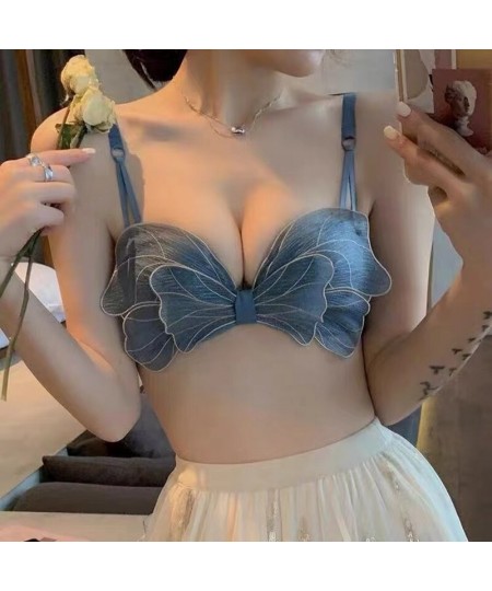 Strapless Underwear Women's Small Breasts Gather Beautiful Back No Rims Sexy Bra Set To Collect Vice Breasts To Prevent Saggi...