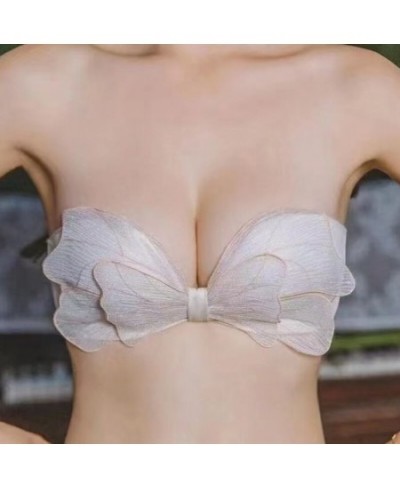 Strapless Underwear Women's Small Breasts Gather Beautiful Back No Rims Sexy Bra Set To Collect Vice Breasts To Prevent Saggi...