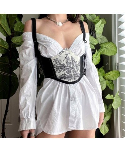 Women Corset With Strap Lace Up Bustiers Shaping Tops $41.34 - Underwear