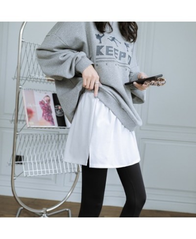 Fake Skirt Tail Blouse Hem Shirt Extender Women Short Petticoat Underskirt Mini Skirt Korean Fashion Black White Micro Skirt ...