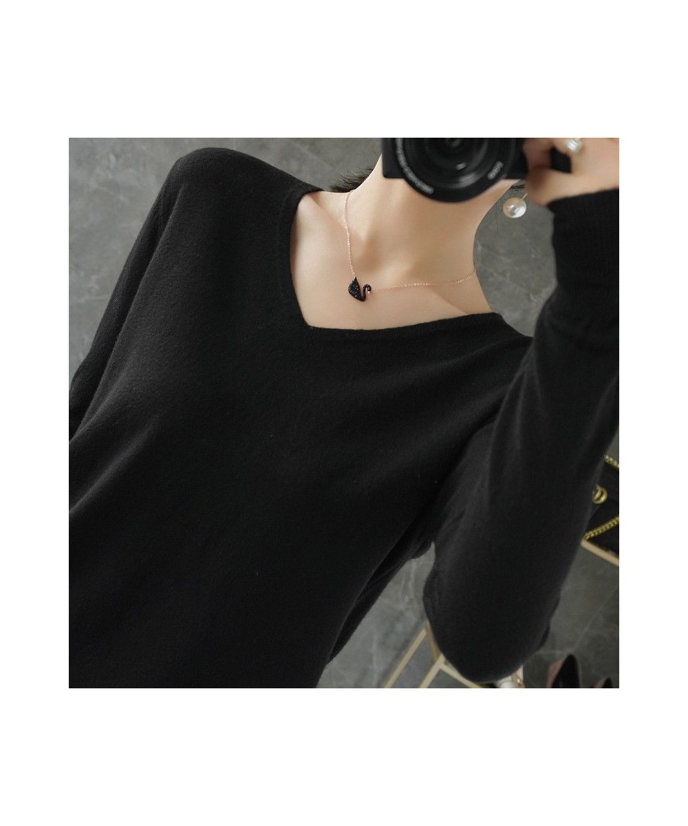 Women Sweater Spring Autumn V-neck Knitwear Long Sleeve Slim Warm Sweater Pullovers Lady Basic Jumpers Knitted Bottoming Shir...