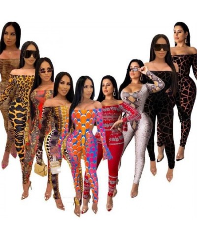 8 Colors S-XXL Big Size 2023 Fashion Slim Ladies Sexy sporswear Alligator skin jumpsuit yoga suit women's Pants $58.63 - Jump...