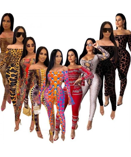 8 Colors S-XXL Big Size 2023 Fashion Slim Ladies Sexy sporswear Alligator skin jumpsuit yoga suit women's Pants $58.63 - Jump...