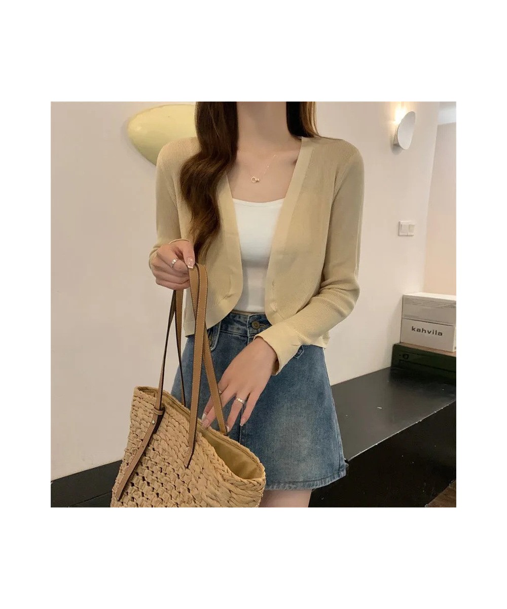 New Long Sleeve Knitted Cardigan Women's Overcoat Loose Shawl Short Shirt Overlay Small Top $36.08 - Tops & Tees