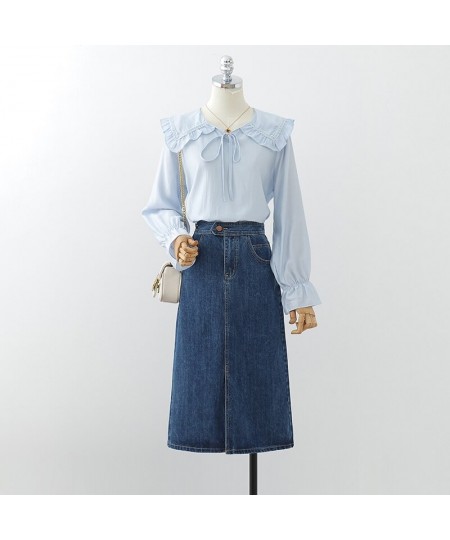 Denim Skirt Women's Summer 2023 New High Waist Design Sense Of Minority Split To Show Thin Denim Skirt With Buttocks Wrapped ...