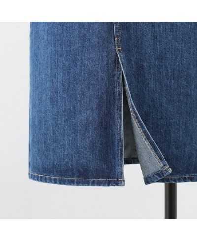 Denim Skirt Women's Summer 2023 New High Waist Design Sense Of Minority Split To Show Thin Denim Skirt With Buttocks Wrapped ...