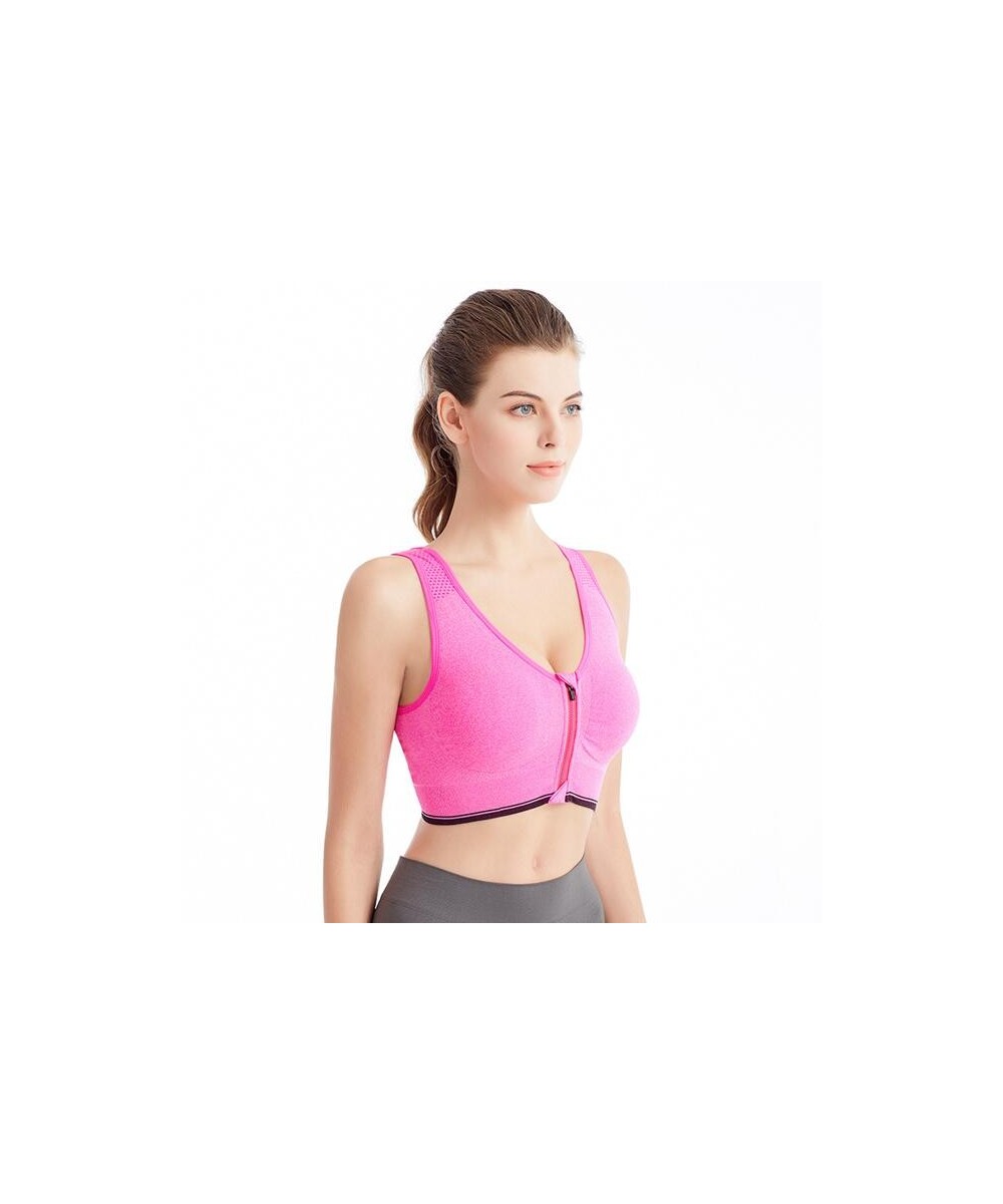 Front Zipper Sports Women's Bra Underwear Running Fitness Seamless Brassiere Shockproof Breathable without Underwire Bralette...