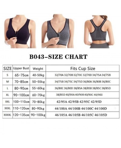 Front Zipper Sports Women's Bra Underwear Running Fitness Seamless Brassiere Shockproof Breathable without Underwire Bralette...