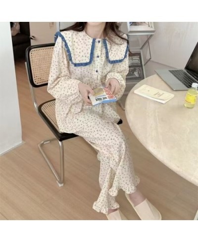 Autumn Pajamas Set Full Sleeve T-shirt Long Pants 2Piece/Set Sweet Pyjama Big Size Princess Homewear Cozy Plus Sleepwear $32....