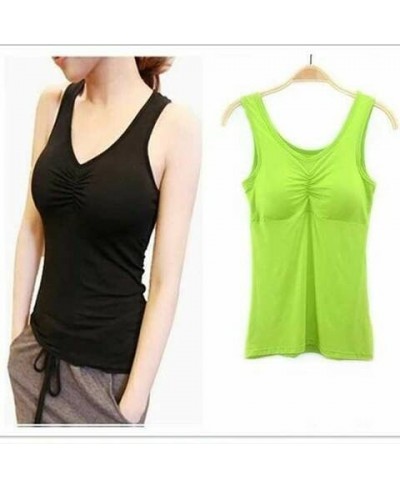 New Padded Bra Tank Top Women Modal Spaghetti Solid Cami Top Vest Female Camisole with Built In Women Bra 2022 Fitness Clothi...