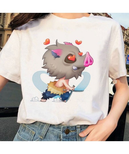 Summer Fashion Japanese Anime Women's T-shirts Graphic Demon Slayer Cartoon T Shirt Harajuku Ulzzang Short Sleeve Tshirts Top...