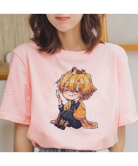 Summer Fashion Japanese Anime Women's T-shirts Graphic Demon Slayer Cartoon T Shirt Harajuku Ulzzang Short Sleeve Tshirts Top...