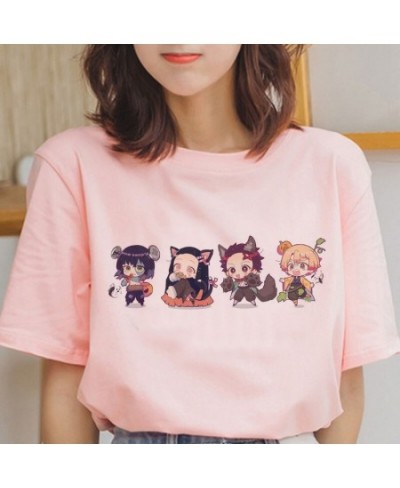 Summer Fashion Japanese Anime Women's T-shirts Graphic Demon Slayer Cartoon T Shirt Harajuku Ulzzang Short Sleeve Tshirts Top...