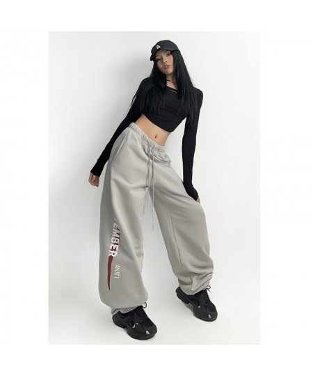 American high street hiphop sweatpants women's letter pants children's casual pants jazz dance dancing straight pants $43.67 ...