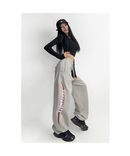 American high street hiphop sweatpants women's letter pants children's casual pants jazz dance dancing straight pants $43.67 ...