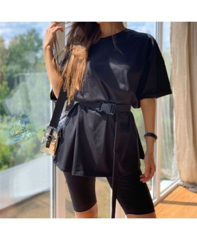 Casual Solid Outfits Women's Two Piece Suit With Belt Home Loose Sports Tracksuits Fashion Leisure Bicycle Suit Summer $30.53...