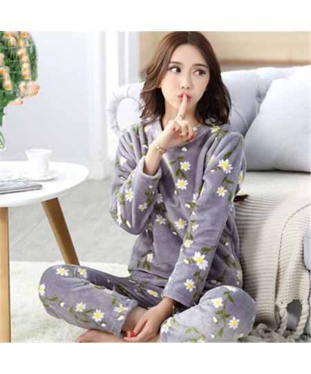 2023 Womens Pajamas Set Winter Thick Warm Flannel Pajama Sets Cartoon Pyjamas Women Homewear Animal Sleepwear Female Pajama $...