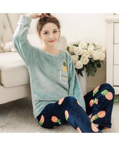 2023 Womens Pajamas Set Winter Thick Warm Flannel Pajama Sets Cartoon Pyjamas Women Homewear Animal Sleepwear Female Pajama $...