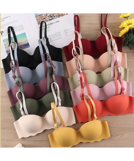 Sexy Bras Push Up Seamless Underwear for Women Solid Color Wireless Lingerie One-pieces Gather Convertible Straps Brassiere $...