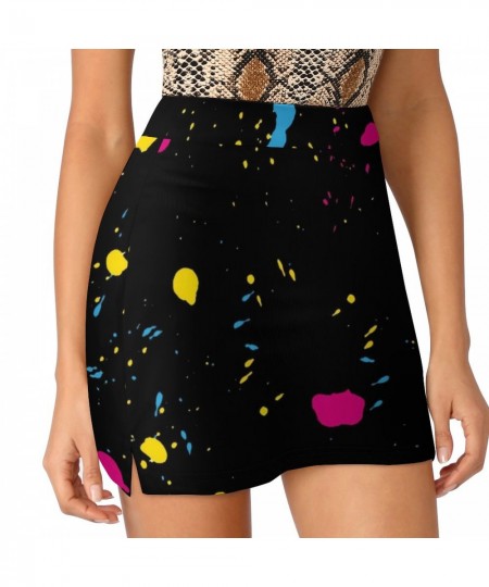 80S Paint Splash Skirt Graffiti Colorful Print Street Fashion Casual Skirts Ladies Elegant Mini Skirt Graphic Short Bottoms $...