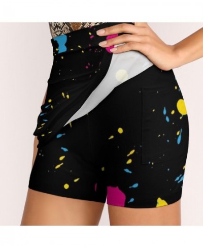 80S Paint Splash Skirt Graffiti Colorful Print Street Fashion Casual Skirts Ladies Elegant Mini Skirt Graphic Short Bottoms $...