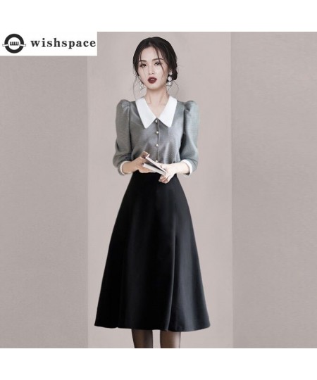 Spring French Vintage Casual Chiffon Shirt Tops Black Skirt Two-piece Elegant Women Skirt Suit Office Manager Outfits $45.19 ...