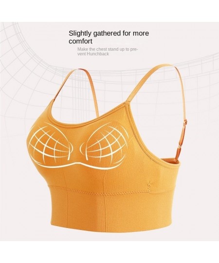 Women's Adjustable Breathable Gathering No Underwire Strapless Underwear Top Bra Girls seamless Sports Bra Women's Underwear ...