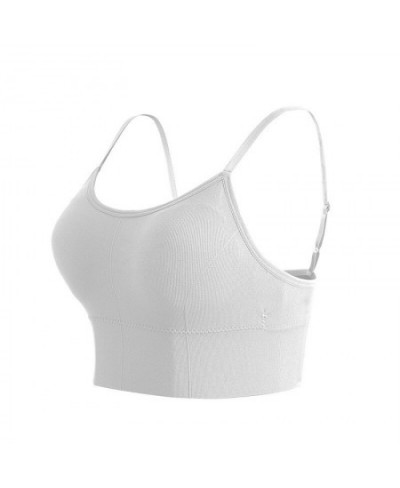 Women's Adjustable Breathable Gathering No Underwire Strapless Underwear Top Bra Girls seamless Sports Bra Women's Underwear ...