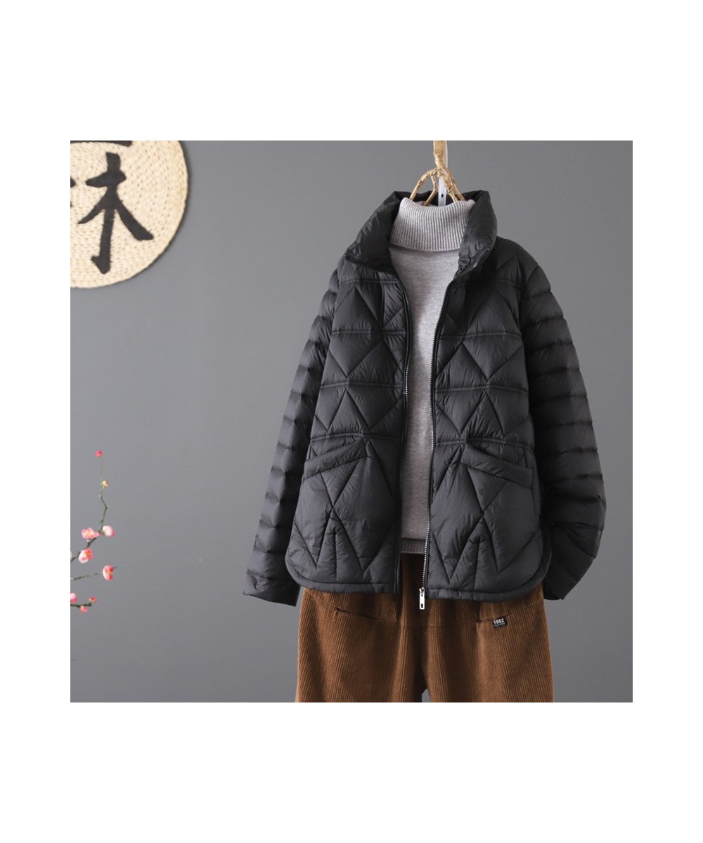 Winter Ultra Light Thin Duck Down Coat Women Fashion Short Slim Puffer Jacket Autumn Casual Pocket Parkas ED1710 $83.13 - Jac...