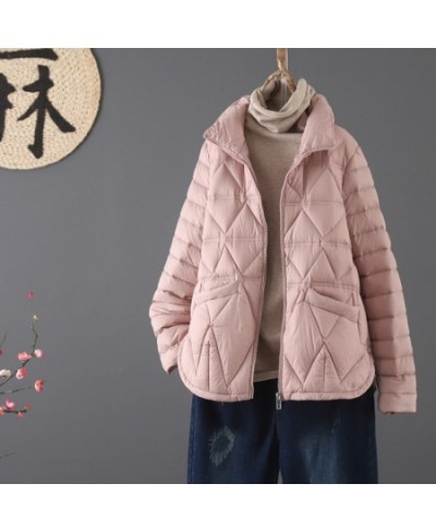 Winter Ultra Light Thin Duck Down Coat Women Fashion Short Slim Puffer Jacket Autumn Casual Pocket Parkas ED1710 $83.13 - Jac...