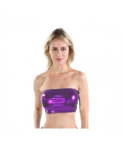 Sexy shiny metallic tube top women's stage costumes underwear $27.15 - Underwear