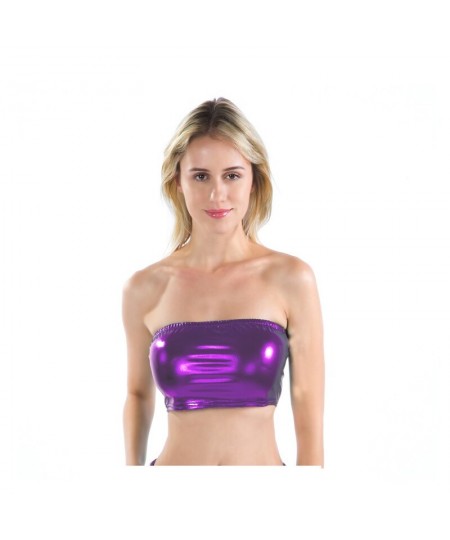 Sexy shiny metallic tube top women's stage costumes underwear $27.15 - Underwear