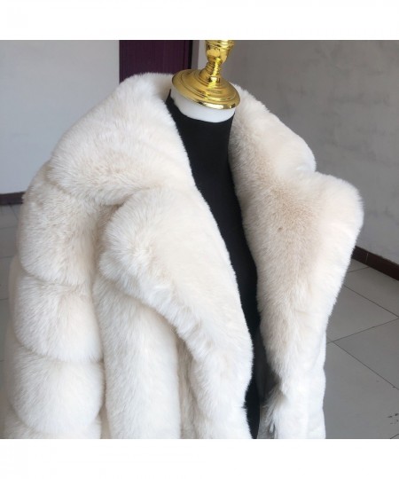 2022 Women's Faux Fur Jacket Winter Warm Fur Jacket Popular Suit Collar Style Faux Fox Fur Jacket Fake Fur Jacket Fluffy Fur ...