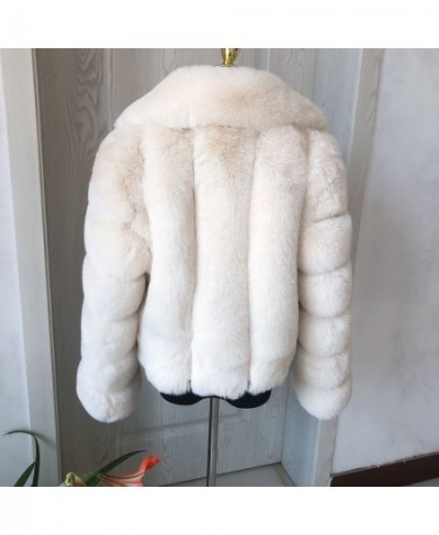 2022 Women's Faux Fur Jacket Winter Warm Fur Jacket Popular Suit Collar Style Faux Fox Fur Jacket Fake Fur Jacket Fluffy Fur ...