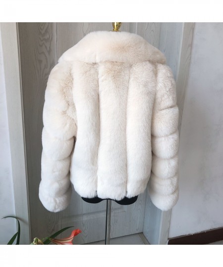 2022 Women's Faux Fur Jacket Winter Warm Fur Jacket Popular Suit Collar Style Faux Fox Fur Jacket Fake Fur Jacket Fluffy Fur ...