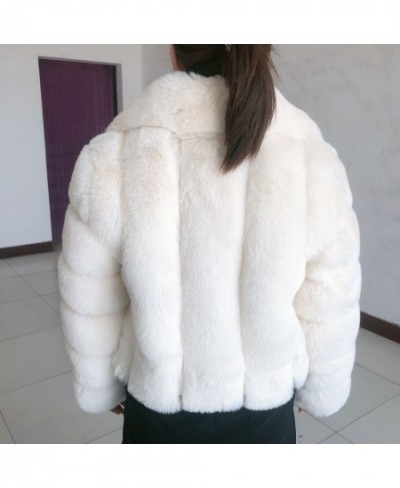 2022 Women's Faux Fur Jacket Winter Warm Fur Jacket Popular Suit Collar Style Faux Fox Fur Jacket Fake Fur Jacket Fluffy Fur ...