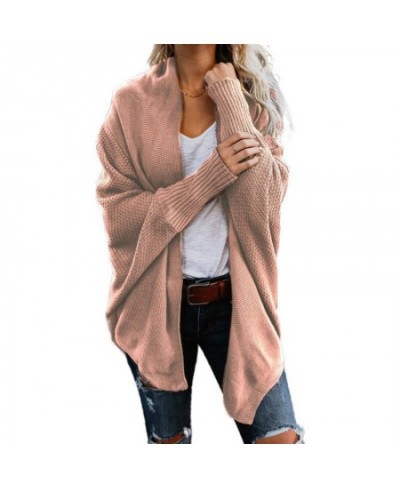 Women Knitted Cardigans Sweater Fashion Autumn Long Sleeve Loose Coat Casual Button Thick V Neck Solid Female Tops $47.82 - S...