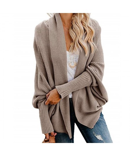 Women Knitted Cardigans Sweater Fashion Autumn Long Sleeve Loose Coat Casual Button Thick V Neck Solid Female Tops $47.82 - S...