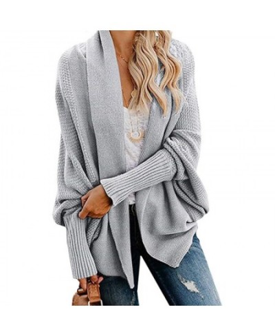 Women Knitted Cardigans Sweater Fashion Autumn Long Sleeve Loose Coat Casual Button Thick V Neck Solid Female Tops $47.82 - S...