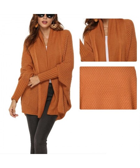 Women Knitted Cardigans Sweater Fashion Autumn Long Sleeve Loose Coat Casual Button Thick V Neck Solid Female Tops $47.82 - S...