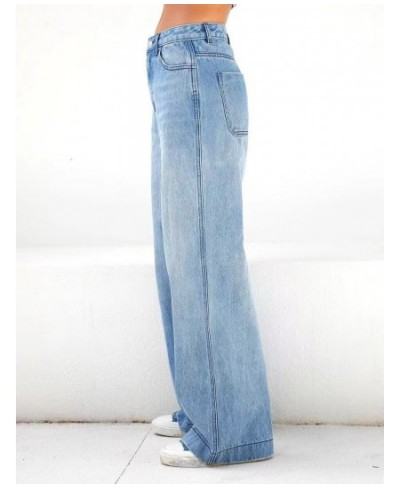 Women's Jeans 2023 Summer Vintage High Waist Ladies Straight Denim Pants Fashion Solid Colour Wide Leg Female Trouser $53.65 ...