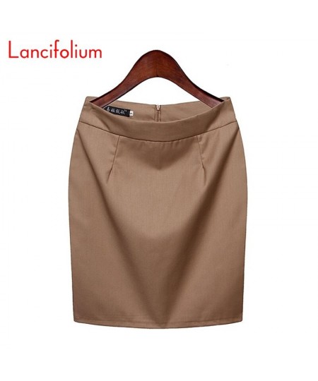 Summer Women Thin Backless Split Pocket Office Ladies Skirts High Waist Bodycon Formal Knee Length Elegant Pencil Skirt 2022 ...