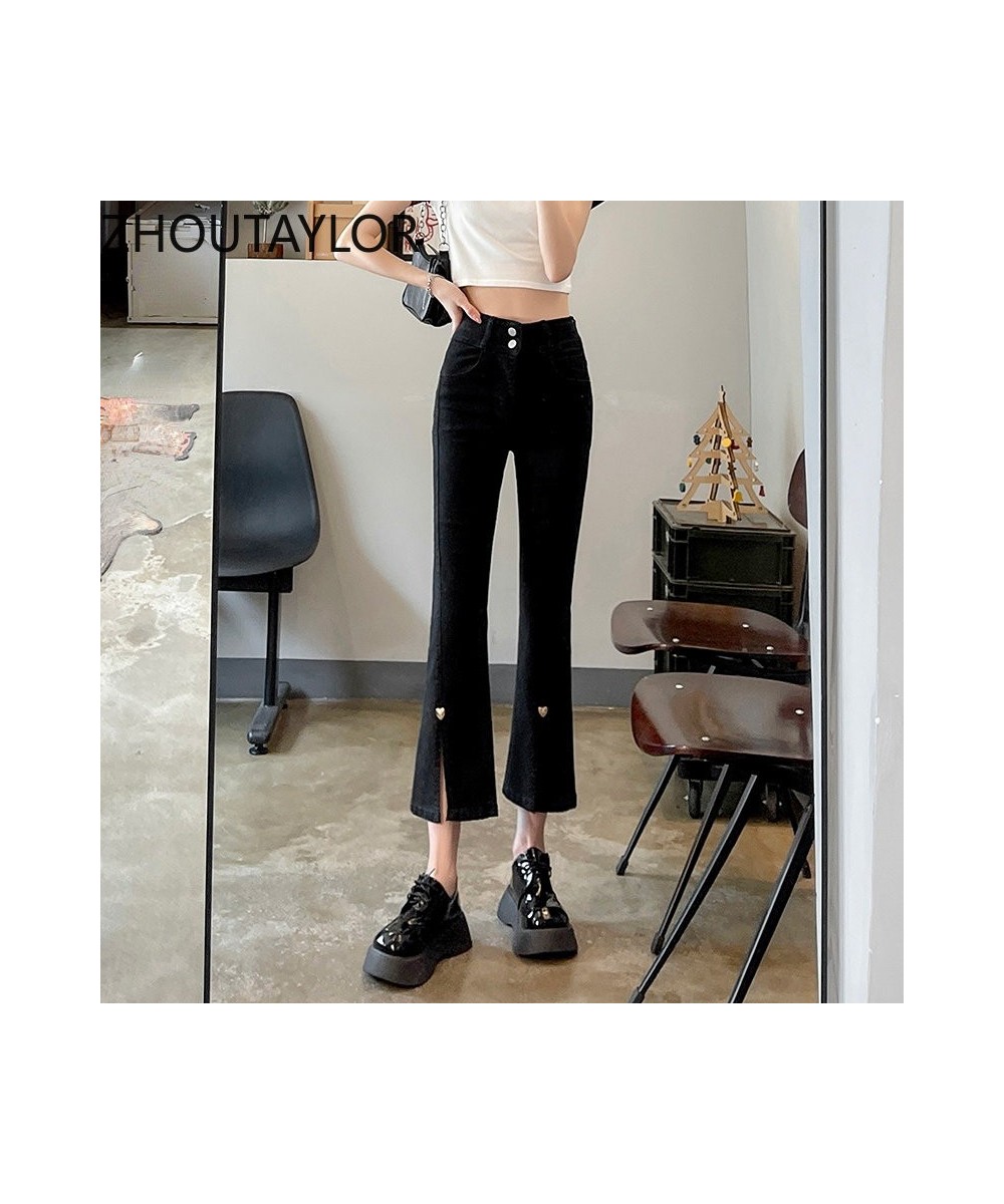 Women Jeans Office Lady Sweet High Waisted Flare Pants Femme Zippers Spring New Japanes Style Trousers Female $47.68 - Jeans