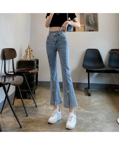 Women Jeans Office Lady Sweet High Waisted Flare Pants Femme Zippers Spring New Japanes Style Trousers Female $47.68 - Jeans