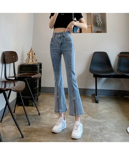 Women Jeans Office Lady Sweet High Waisted Flare Pants Femme Zippers Spring New Japanes Style Trousers Female $47.68 - Jeans