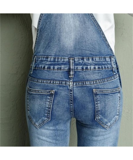 2023 Spring and Autumn High Waist Elastic Slim Fit Student One Piece Sling Jeans Small Feet Denim Strap Pants $59.05 - Jeans